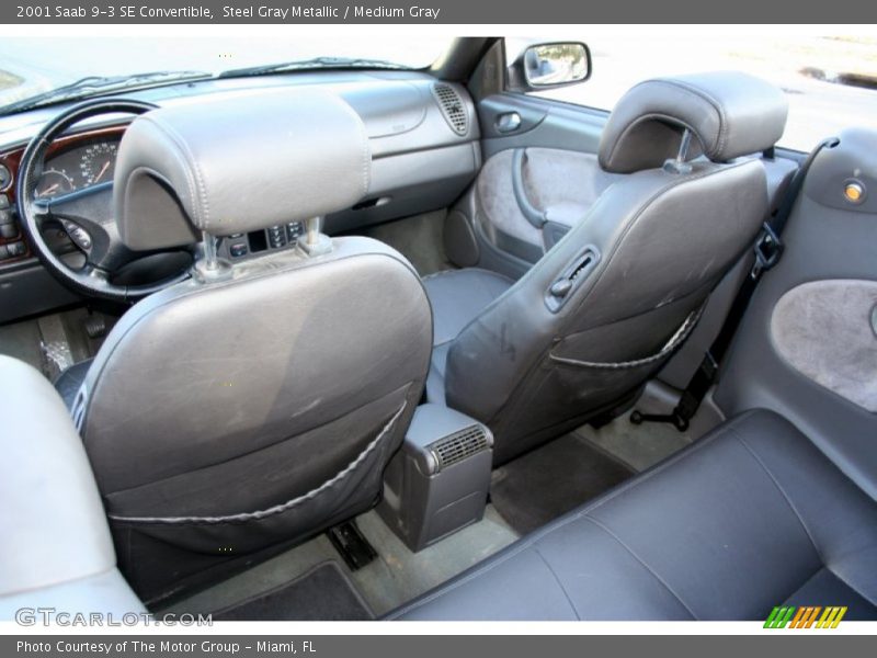 Steel Gray Metallic / Medium Gray 2001 Saab 9-3 SE Convertible