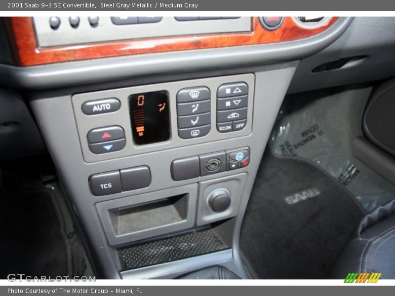 Steel Gray Metallic / Medium Gray 2001 Saab 9-3 SE Convertible