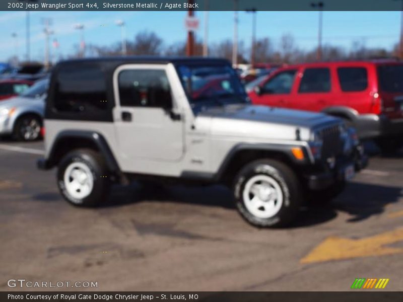 Silverstone Metallic / Agate Black 2002 Jeep Wrangler Sport 4x4