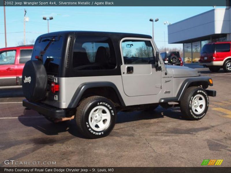 Silverstone Metallic / Agate Black 2002 Jeep Wrangler Sport 4x4