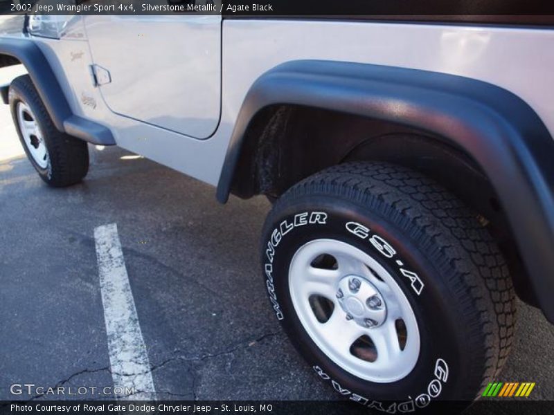 Silverstone Metallic / Agate Black 2002 Jeep Wrangler Sport 4x4