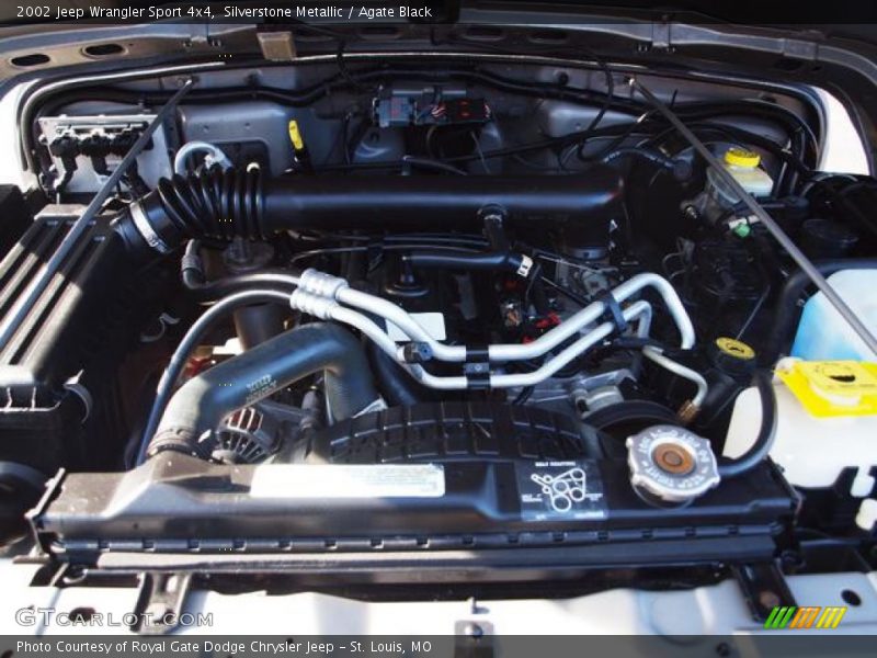 Silverstone Metallic / Agate Black 2002 Jeep Wrangler Sport 4x4