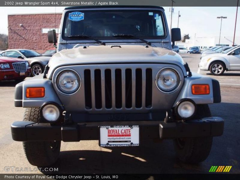 Silverstone Metallic / Agate Black 2002 Jeep Wrangler Sport 4x4