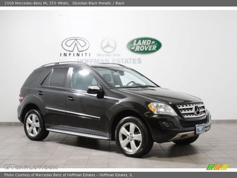 Obsidian Black Metallic / Black 2009 Mercedes-Benz ML 350 4Matic