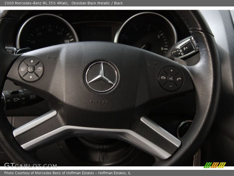 Obsidian Black Metallic / Black 2009 Mercedes-Benz ML 350 4Matic