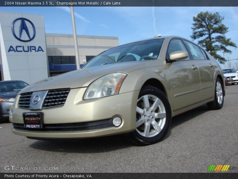 Champagne Mist Metallic / Cafe Latte 2004 Nissan Maxima 3.5 SL