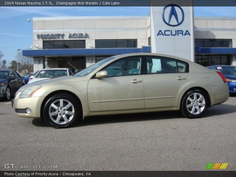 Champagne Mist Metallic / Cafe Latte 2004 Nissan Maxima 3.5 SL