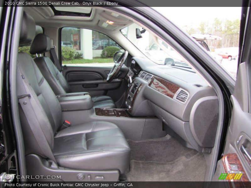 Front Seat of 2010 Sierra 1500 Denali Crew Cab