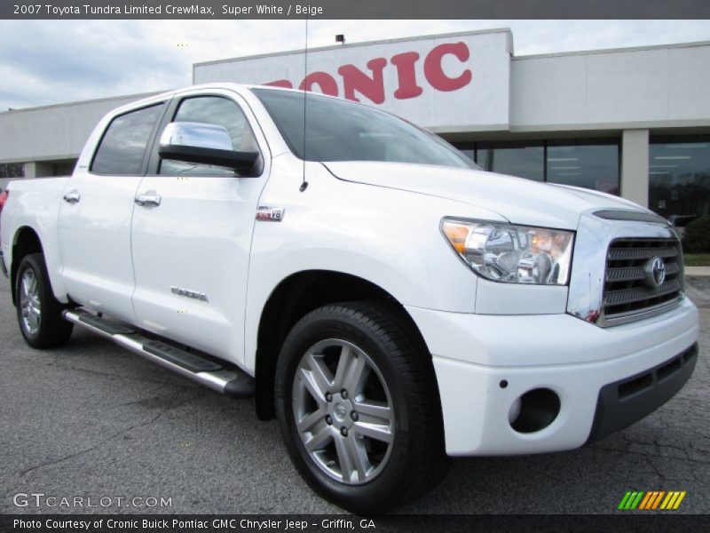 Super White / Beige 2007 Toyota Tundra Limited CrewMax