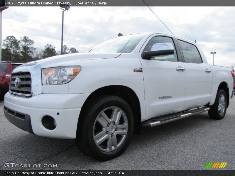 Super White / Beige 2007 Toyota Tundra Limited CrewMax