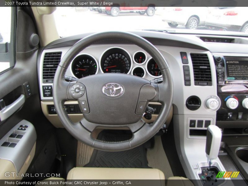 Super White / Beige 2007 Toyota Tundra Limited CrewMax