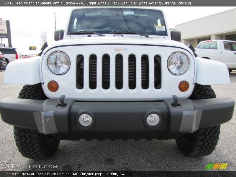 Bright White / Black with Polar White Accents/Orange Stitching 2012 Jeep Wrangler Sahara Arctic Edition 4x4
