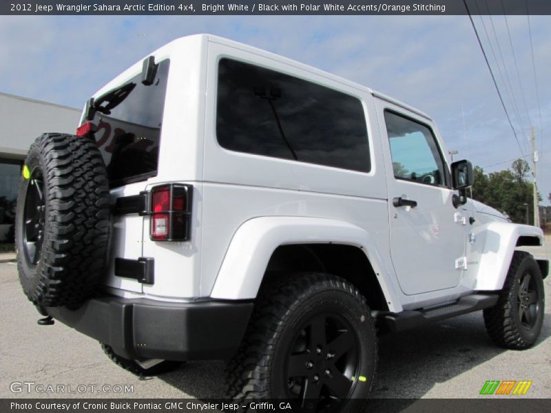 Bright White / Black with Polar White Accents/Orange Stitching 2012 Jeep Wrangler Sahara Arctic Edition 4x4