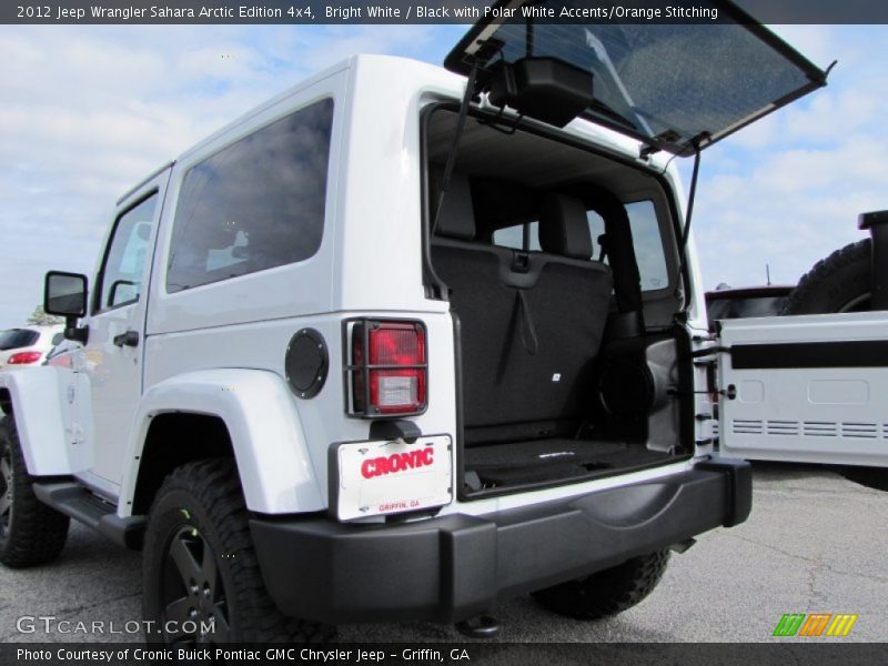 Bright White / Black with Polar White Accents/Orange Stitching 2012 Jeep Wrangler Sahara Arctic Edition 4x4