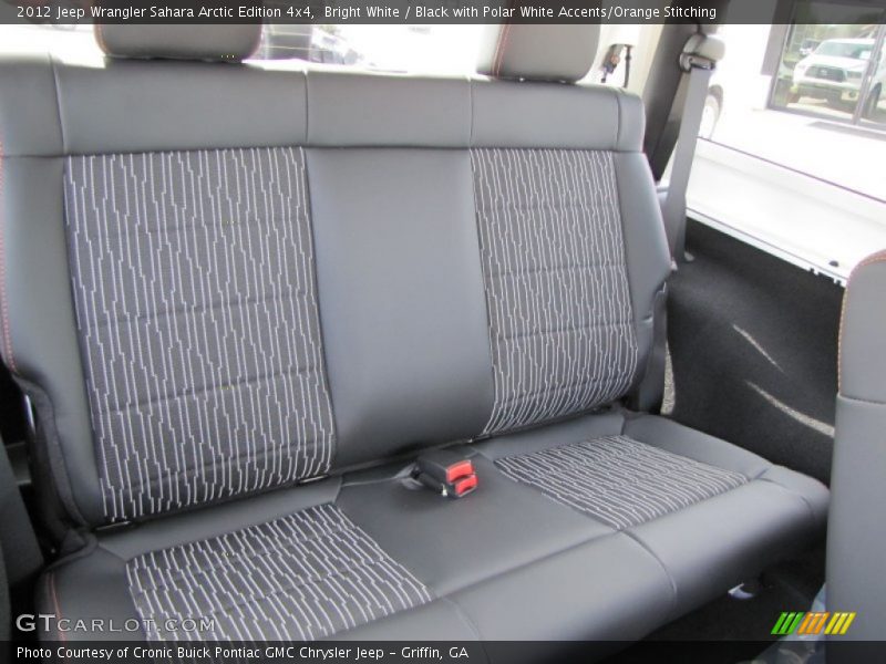  2012 Wrangler Sahara Arctic Edition 4x4 Black with Polar White Accents/Orange Stitching Interior
