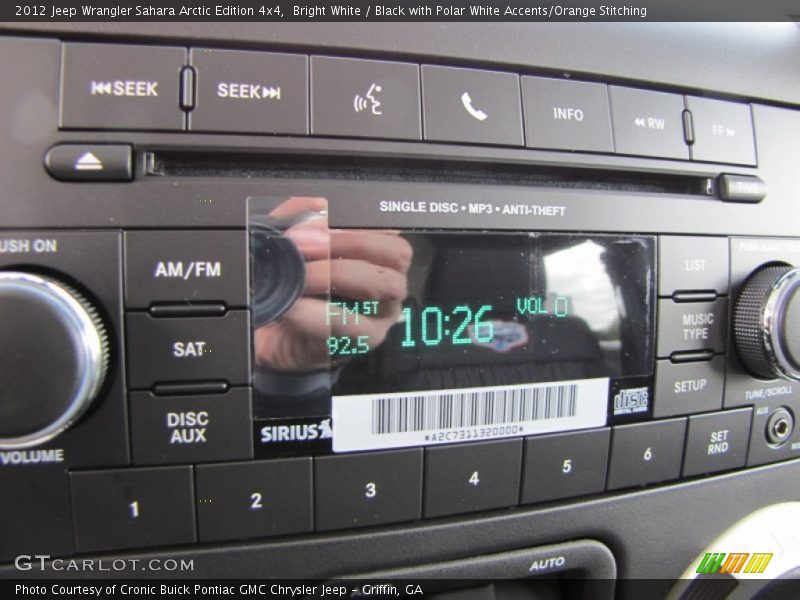 Audio System of 2012 Wrangler Sahara Arctic Edition 4x4
