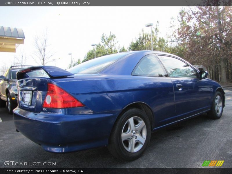 Fiji Blue Pearl / Ivory 2005 Honda Civic EX Coupe