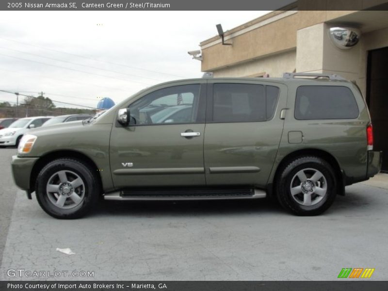 Canteen Green / Steel/Titanium 2005 Nissan Armada SE