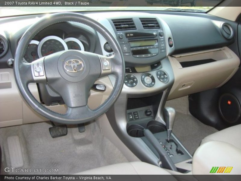 Black / Taupe 2007 Toyota RAV4 Limited 4WD