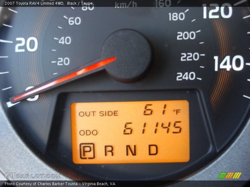 Black / Taupe 2007 Toyota RAV4 Limited 4WD