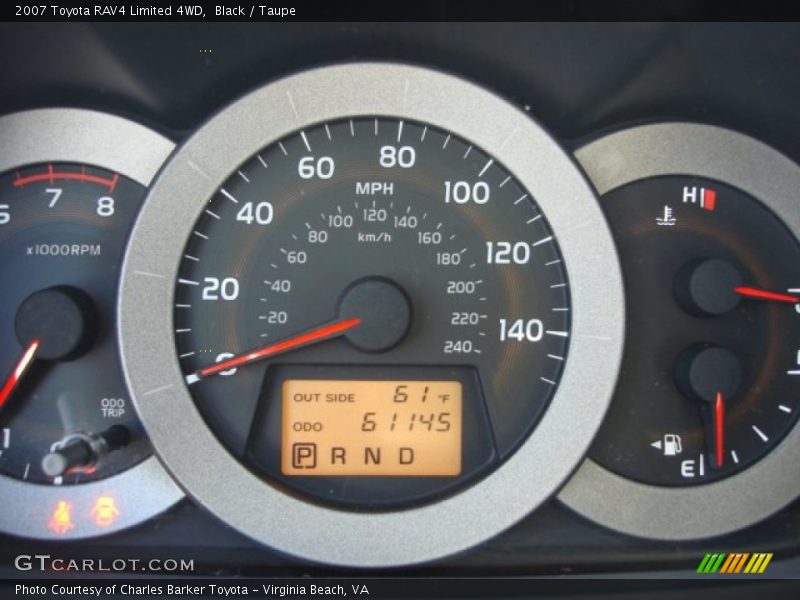 Black / Taupe 2007 Toyota RAV4 Limited 4WD