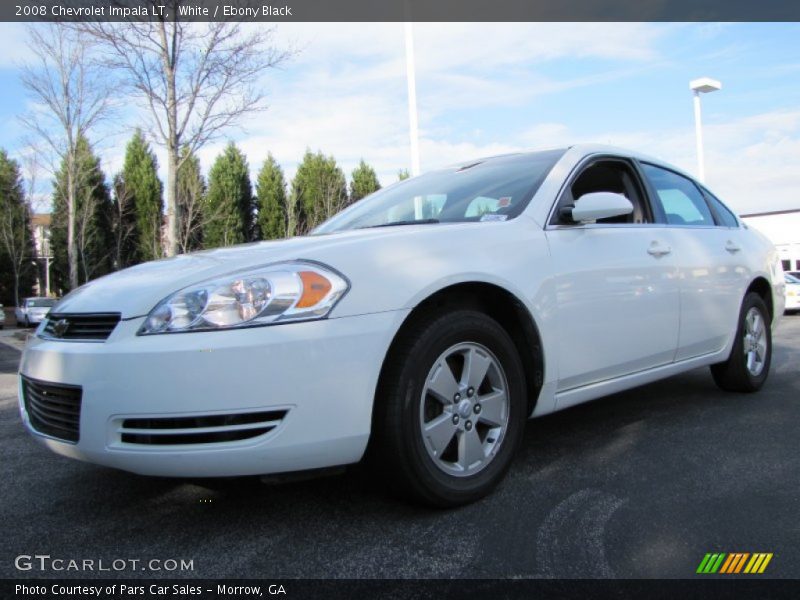 White / Ebony Black 2008 Chevrolet Impala LT