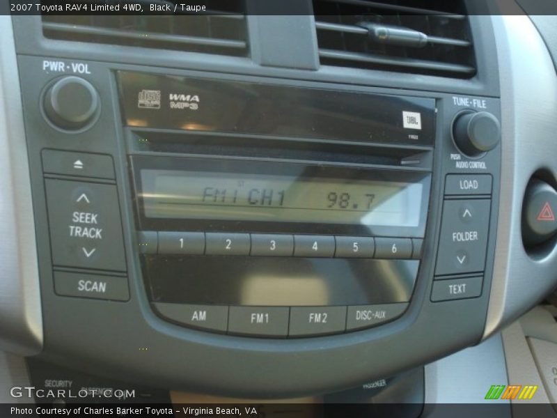 Black / Taupe 2007 Toyota RAV4 Limited 4WD
