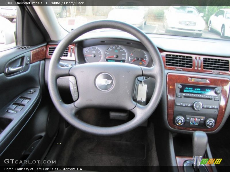 White / Ebony Black 2008 Chevrolet Impala LT
