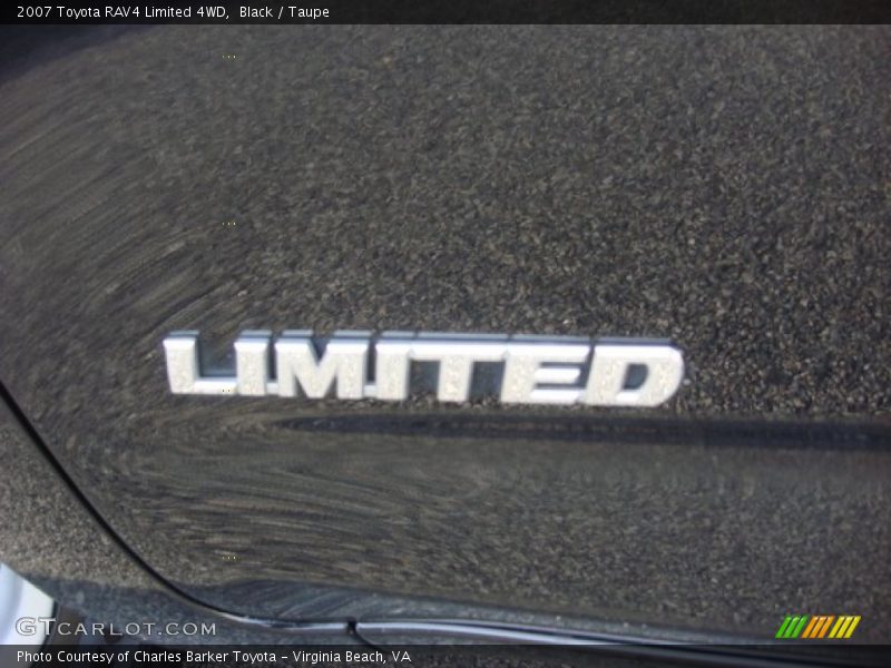 Black / Taupe 2007 Toyota RAV4 Limited 4WD