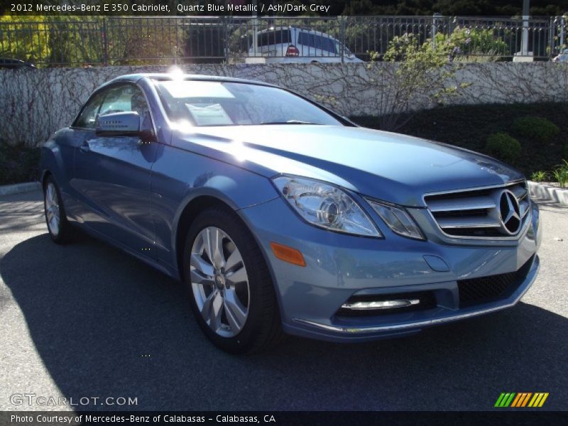 Quartz Blue Metallic / Ash/Dark Grey 2012 Mercedes-Benz E 350 Cabriolet