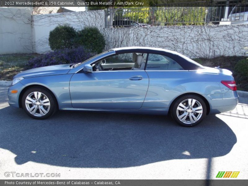 Quartz Blue Metallic / Ash/Dark Grey 2012 Mercedes-Benz E 350 Cabriolet