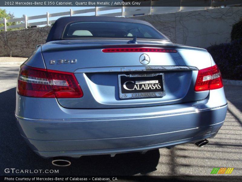 Quartz Blue Metallic / Ash/Dark Grey 2012 Mercedes-Benz E 350 Cabriolet