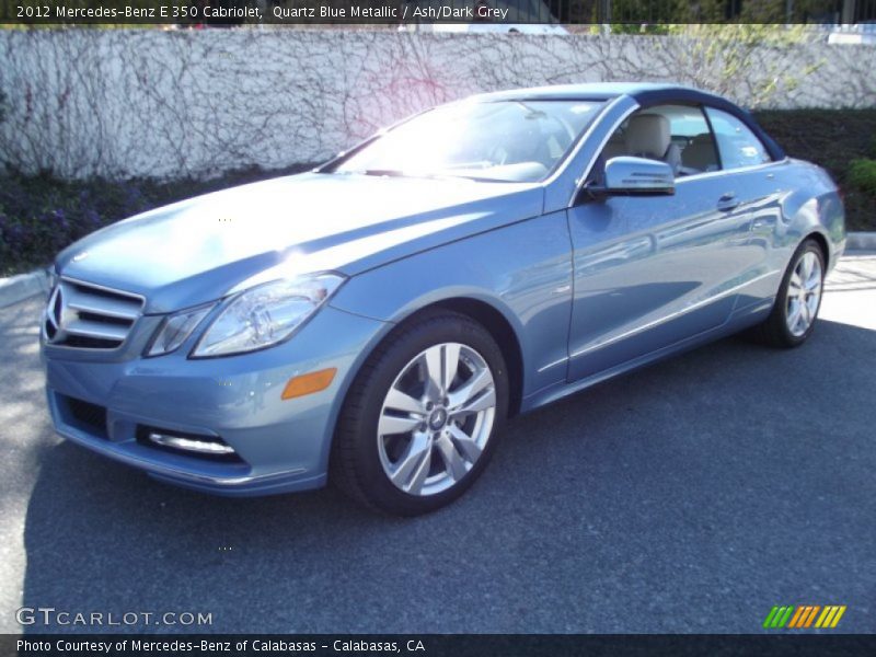 Quartz Blue Metallic / Ash/Dark Grey 2012 Mercedes-Benz E 350 Cabriolet