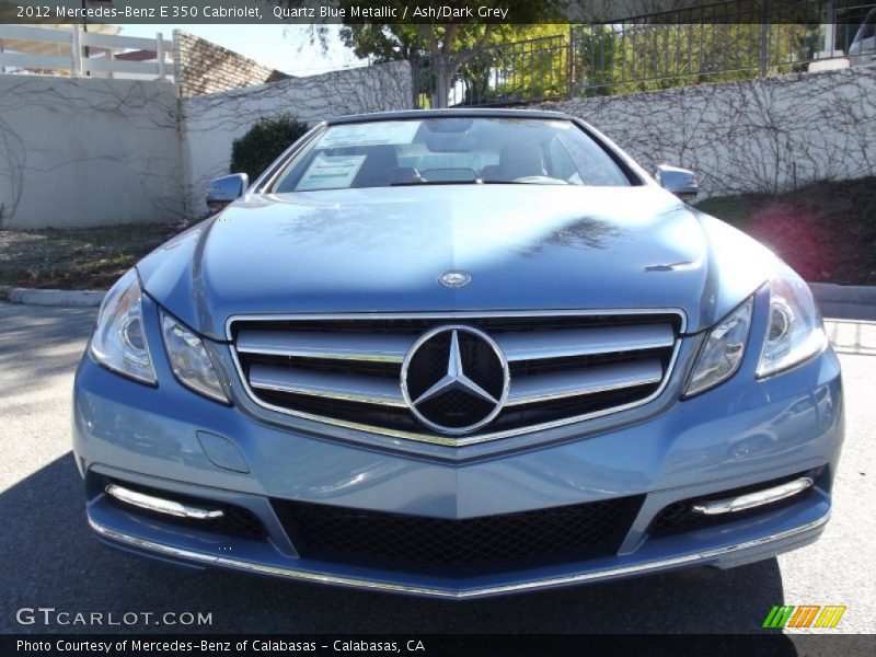 Quartz Blue Metallic / Ash/Dark Grey 2012 Mercedes-Benz E 350 Cabriolet