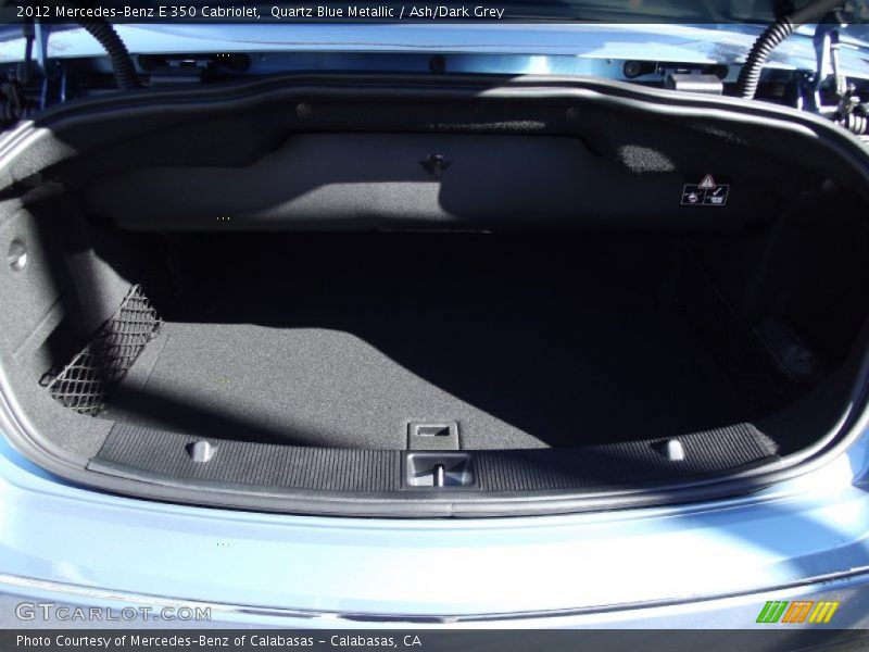 Quartz Blue Metallic / Ash/Dark Grey 2012 Mercedes-Benz E 350 Cabriolet