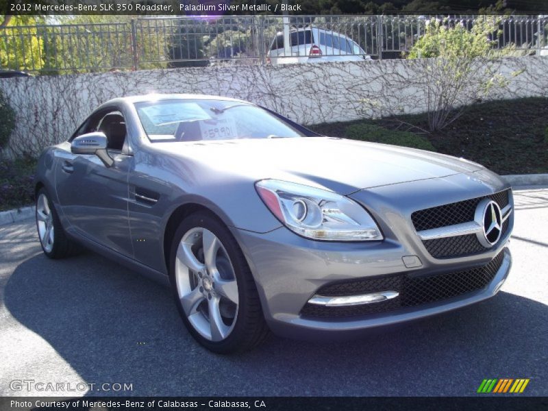 Paladium Silver Metallic / Black 2012 Mercedes-Benz SLK 350 Roadster