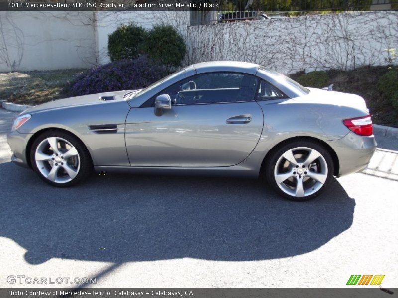 Paladium Silver Metallic / Black 2012 Mercedes-Benz SLK 350 Roadster
