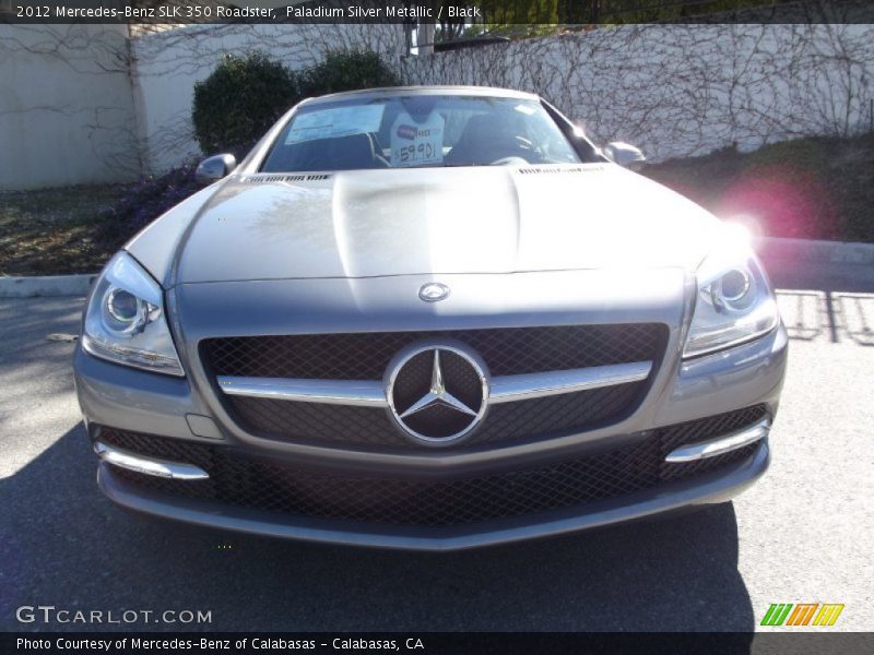 Paladium Silver Metallic / Black 2012 Mercedes-Benz SLK 350 Roadster