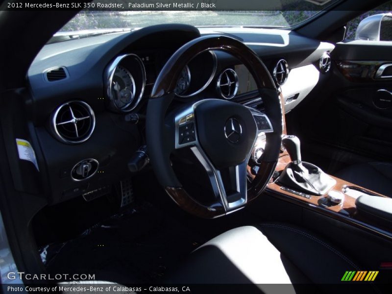 Paladium Silver Metallic / Black 2012 Mercedes-Benz SLK 350 Roadster
