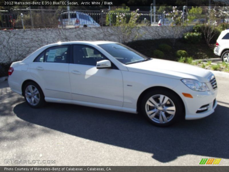 Arctic White / Black 2012 Mercedes-Benz E 350 BlueTEC Sedan