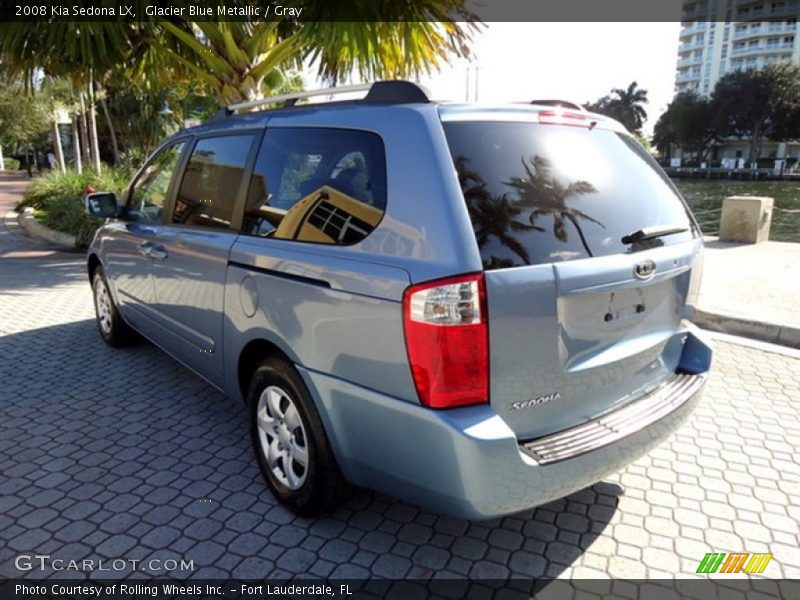 Glacier Blue Metallic / Gray 2008 Kia Sedona LX