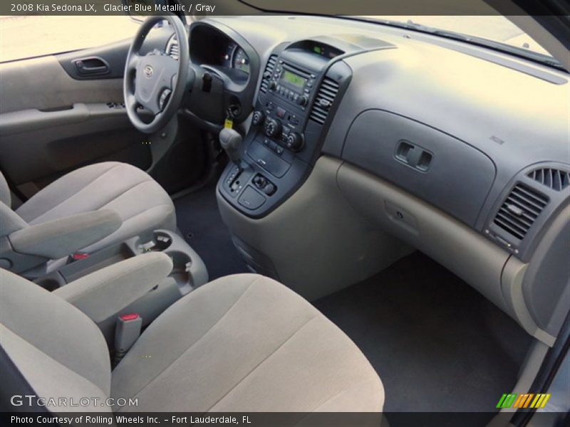 Glacier Blue Metallic / Gray 2008 Kia Sedona LX