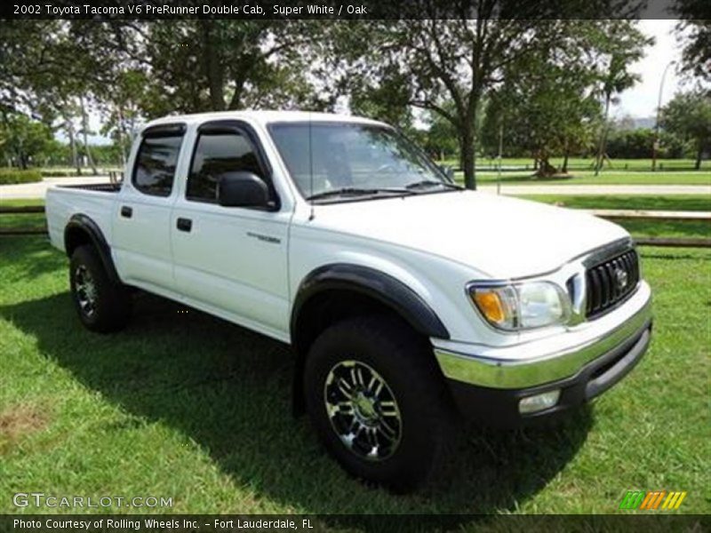 Super White / Oak 2002 Toyota Tacoma V6 PreRunner Double Cab