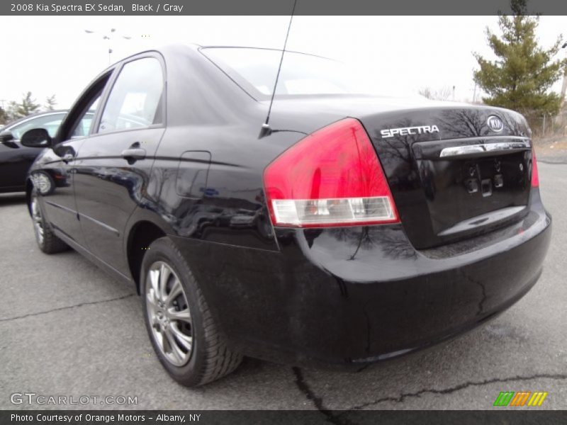 Black / Gray 2008 Kia Spectra EX Sedan