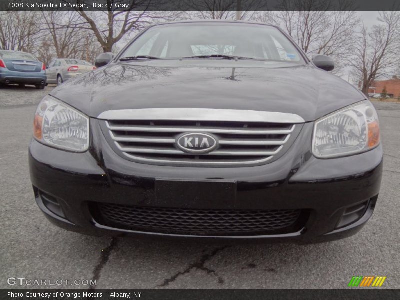 Black / Gray 2008 Kia Spectra EX Sedan