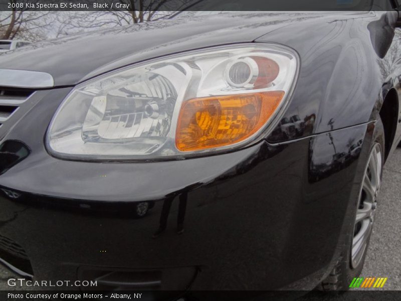 Black / Gray 2008 Kia Spectra EX Sedan