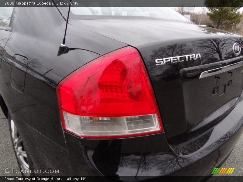 Black / Gray 2008 Kia Spectra EX Sedan