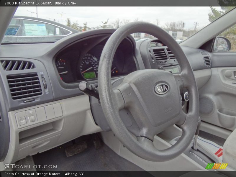 Black / Gray 2008 Kia Spectra EX Sedan