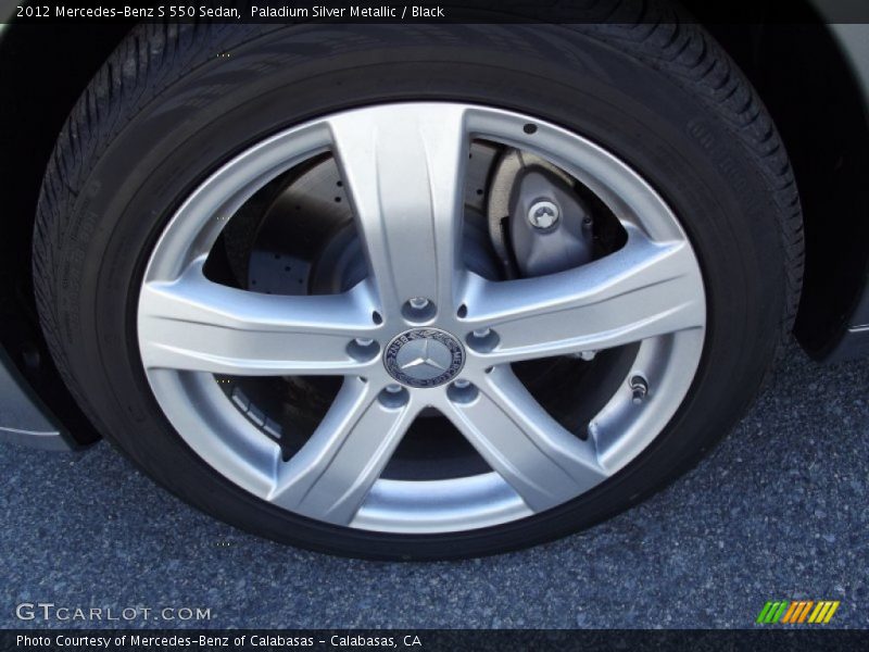 Paladium Silver Metallic / Black 2012 Mercedes-Benz S 550 Sedan
