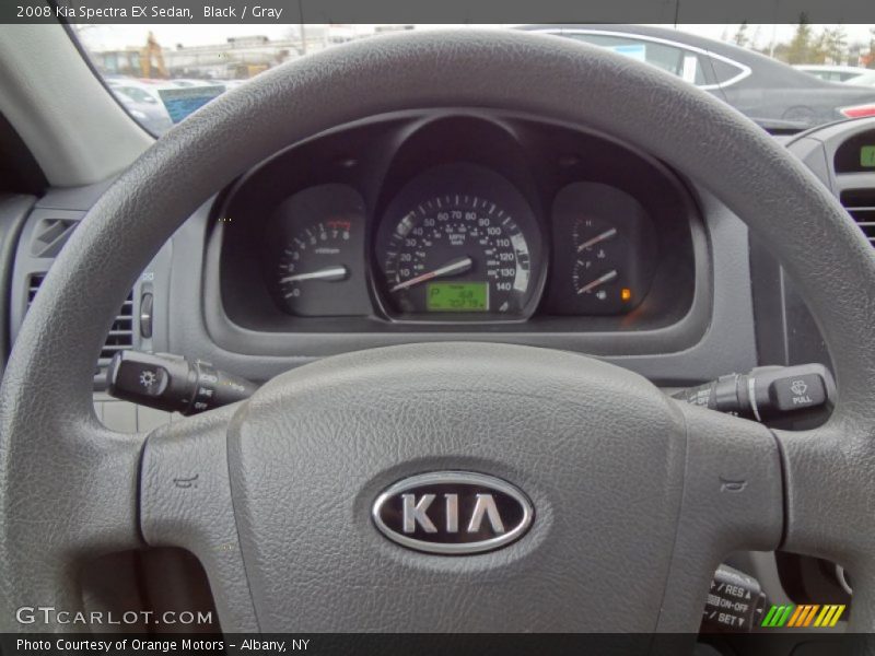 Black / Gray 2008 Kia Spectra EX Sedan
